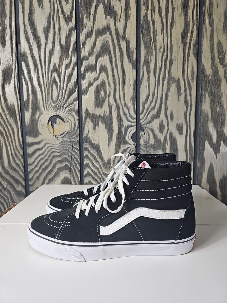 Vans Old Skool SK8 Hi Shoes High Top Sneakers Black White Mens Size 12 Shoes
